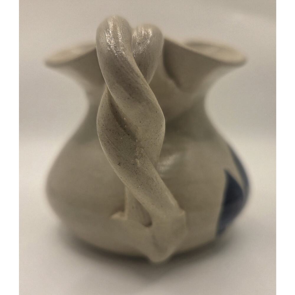 Williamsburg Pottery Salt Glazed Stoneware Mini Pitcher Vase - Hand Painted Coba - Picture 4 of 6